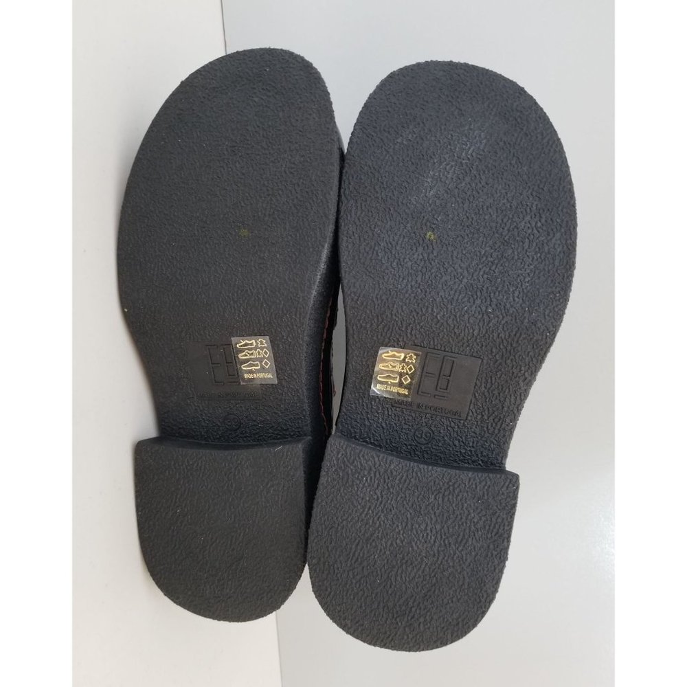 Miista Black Platform Shoes with Orange Stitching - Picture 4 of 4